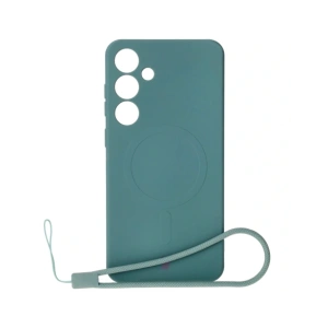 Kup Silikonové pouzdro s magnetickým kroužkem Bizon Case Silicone Magnetic pro Samsung Galaxy S25+ Plus / S24+ Plus tmavě zelené - BIZ8264 - {ean13} - Sklep Home Screen