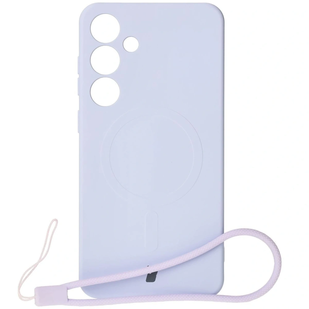 Silikonowe etui z pierścieniem magnetycznym Bizon Case Silicone Magnetic do Samsung Galaxy S25+ Plus / S24+ Plus jasnofioletowe