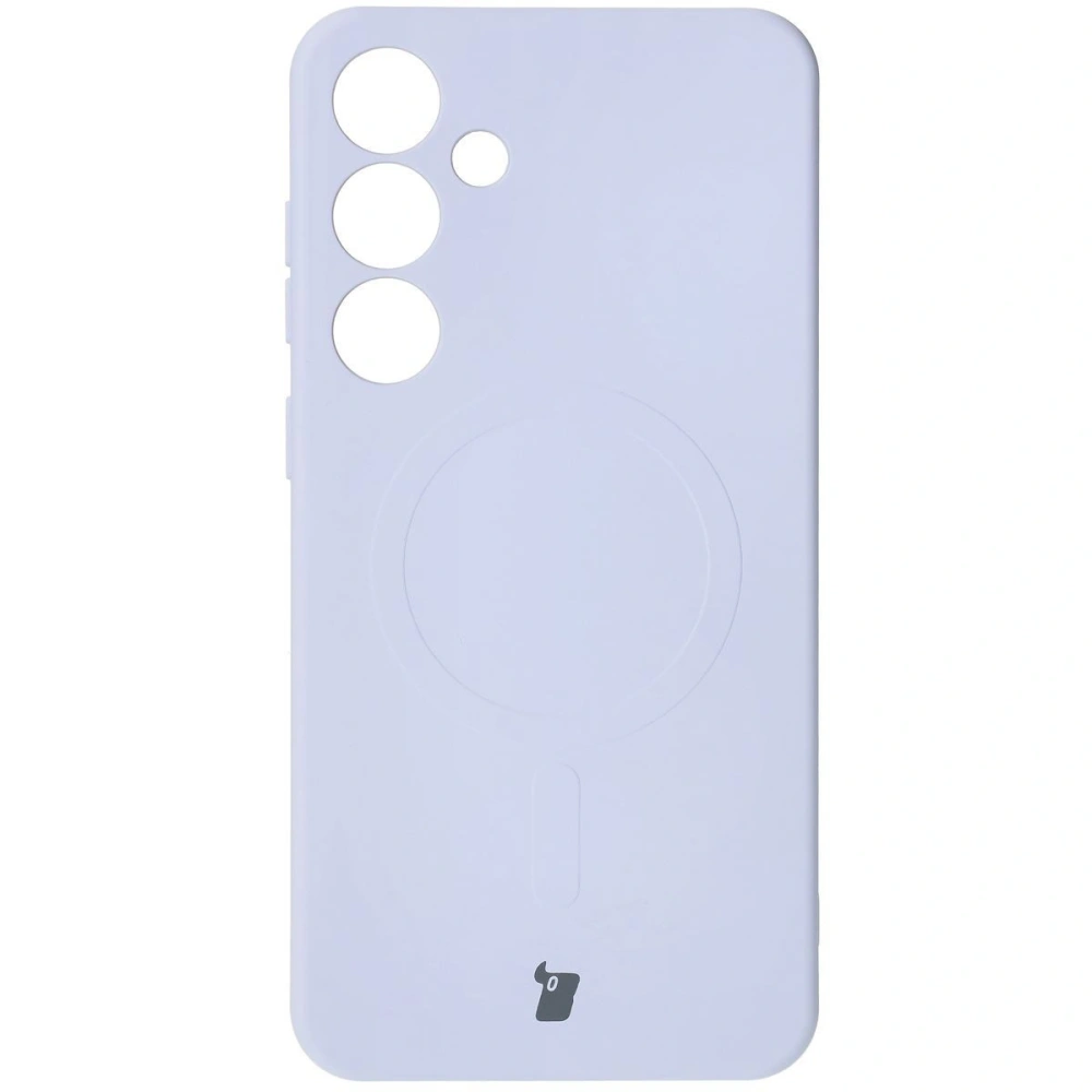 Silikonowe etui z pierścieniem magnetycznym Bizon Case Silicone Magnetic do Samsung Galaxy S25+ Plus / S24+ Plus jasnofioletowe