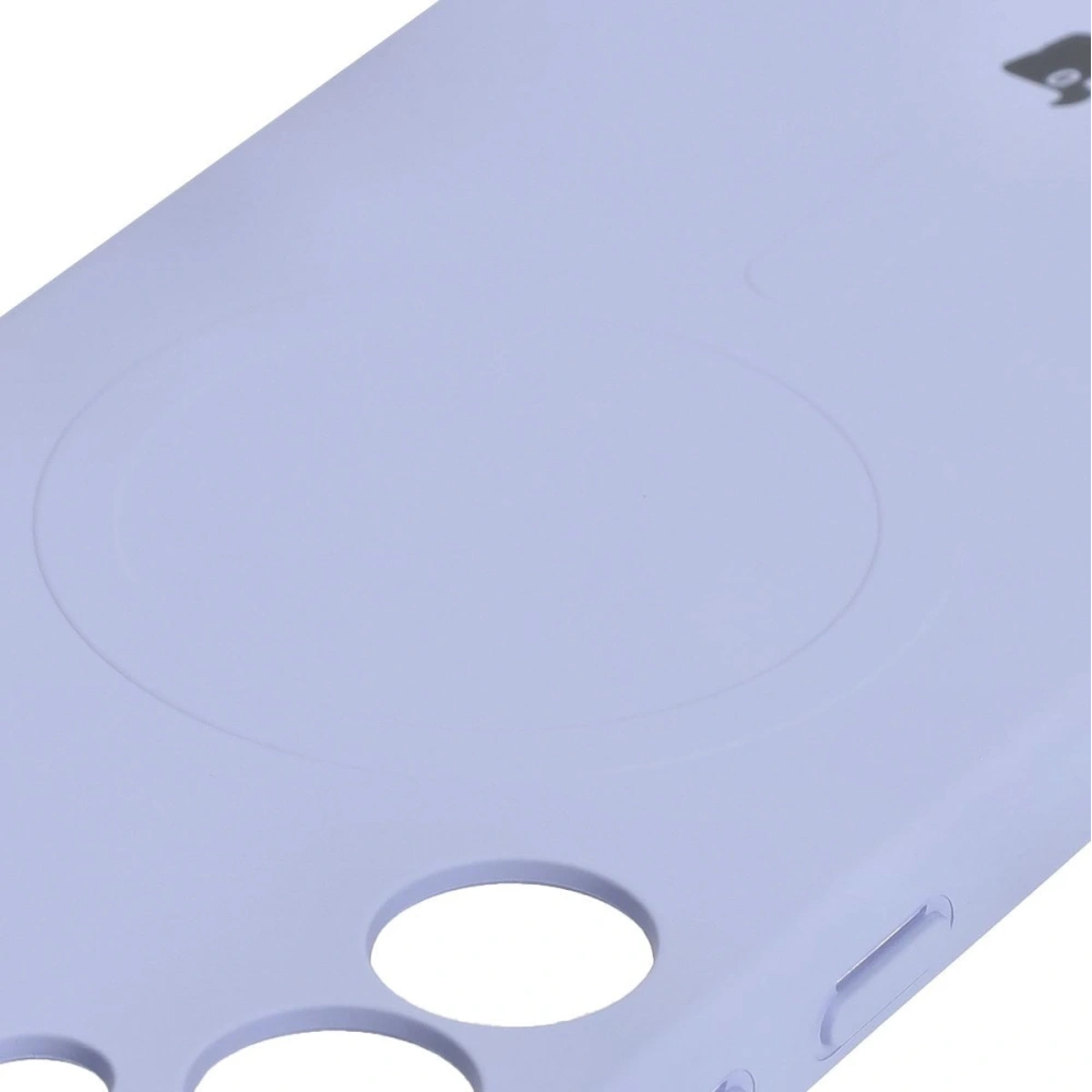 Silikonowe etui z pierścieniem magnetycznym Bizon Case Silicone Magnetic do Samsung Galaxy S25+ Plus / S24+ Plus jasnofioletowe
