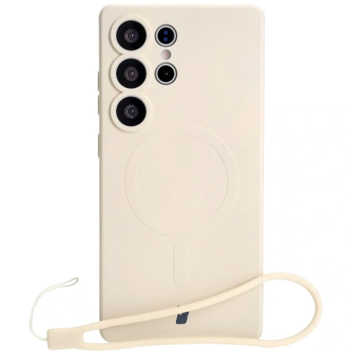 Buy Bizon Case Silicone Magnetic Samsung Galaxy S25 Ultra beige - BIZ8266 - {ean13} - Home Screen Store Europe