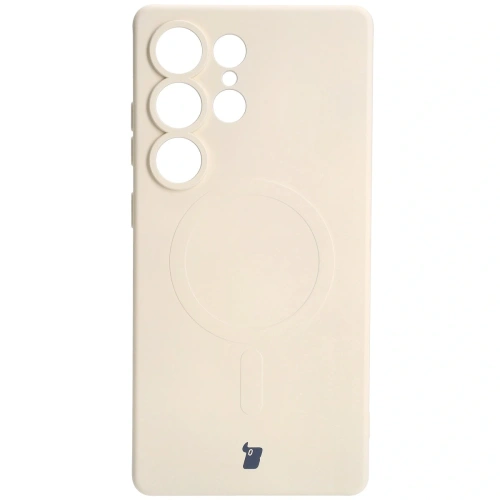 Buy Bizon Case Silicone Magnetic Samsung Galaxy S25 Ultra beige - BIZ8266 - {ean13} - Home Screen Store Europe