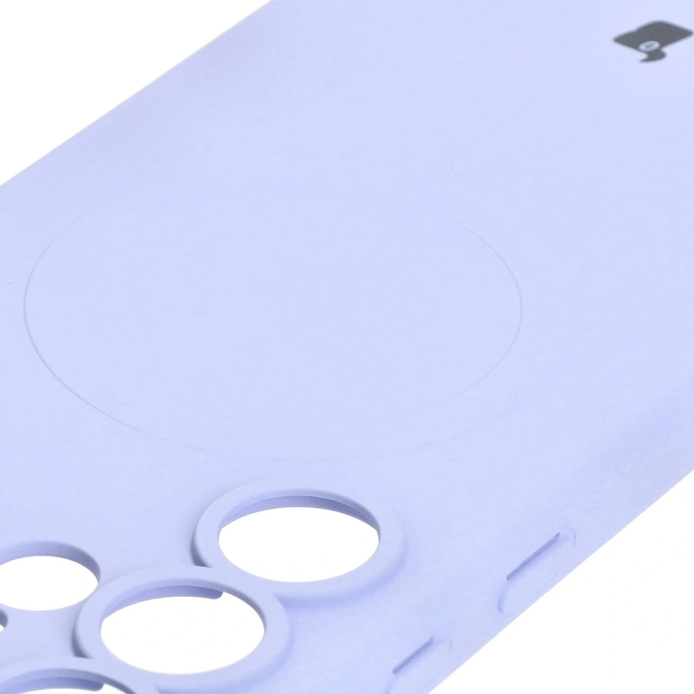 Silikonowe etui z pierścieniem magnetycznym Bizon Case Silicone Magnetic do Samsung Galaxy S25 Ultra jasnofioletowe