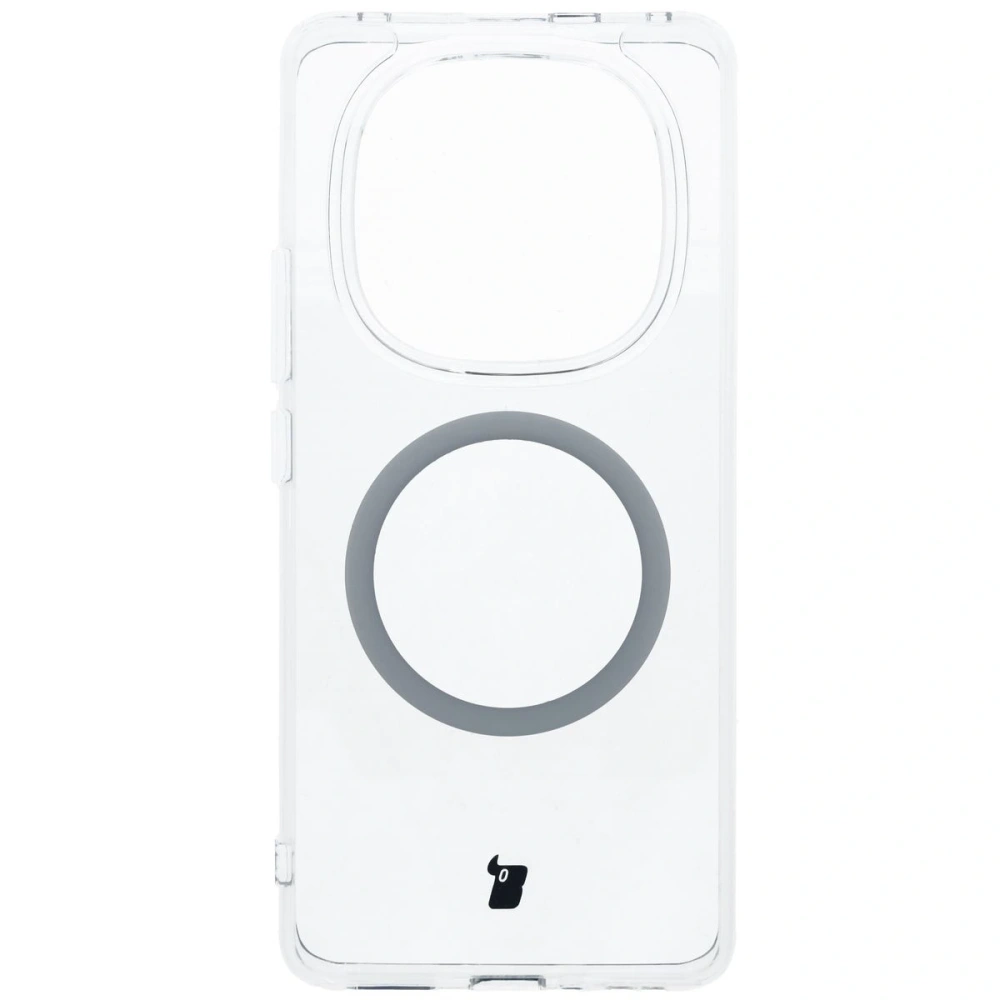 Etui z pierścieniem magnetycznym Bizon Case CrystalO do Xiaomi Redmi Note 14 Pro 5G / 14 Pro+ 5G / Poco X7 przezroczyste