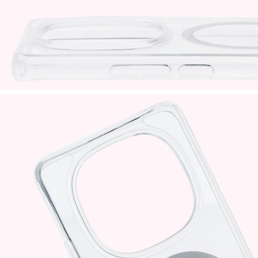 Etui z pierścieniem magnetycznym Bizon Case CrystalO do Xiaomi Redmi Note 14 Pro 5G / 14 Pro+ 5G / Poco X7 przezroczyste