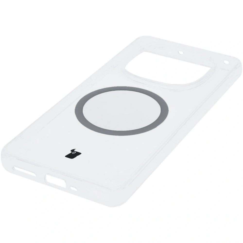 Etui z pierścieniem magnetycznym Bizon Case CrystalO do Xiaomi Redmi Note 14 Pro 5G / 14 Pro+ 5G / Poco X7 przezroczyste