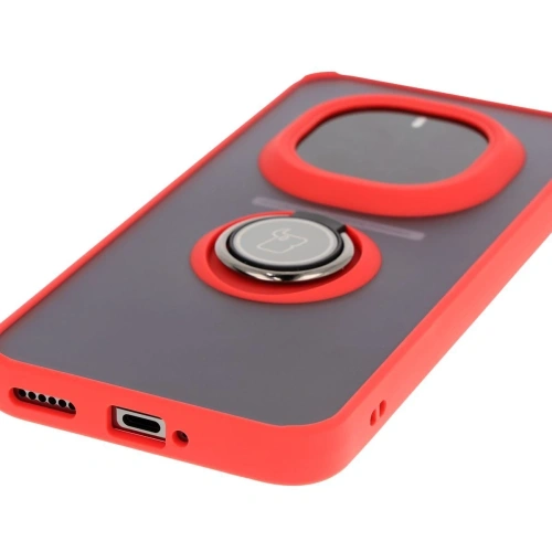 Kup Etui z uchwytem na palec Bizon Case Hybrid Ring do Honor Magic7 Pro przydymione z czerwoną ramką - BIZ8271 - {ean13} - Sklep Home Screen
