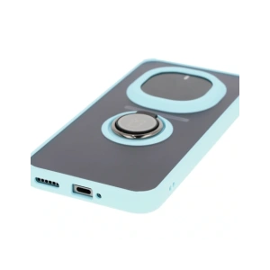 Kup Etui z uchwytem na palec Bizon Case Hybrid Ring do Honor Magic7 Pro przydymione z jasnoniebieską ramką - BIZ8273 - {ean13} - Sklep Home Screen