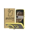 Etui z uchwytem na palec Bizon Case Hybrid Ring do Honor Magic7 Pro przydymione z żółtą ramką