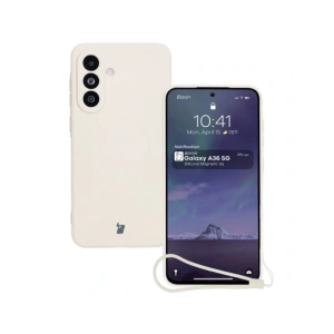 Buy Bizon Case Silicone Magnetic Sq Samsung Galaxy A36 5G beige - BIZ8275 - {ean13} - Home Screen Store Europe