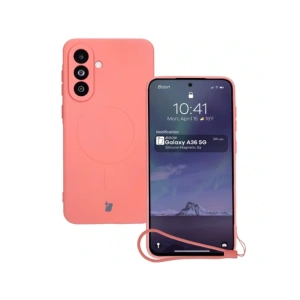 Buy Bizon Case Silicone Magnetic Sq Samsung Galaxy A36 5G dirty pink - BIZ8276 - {ean13} - Home Screen Store Europe