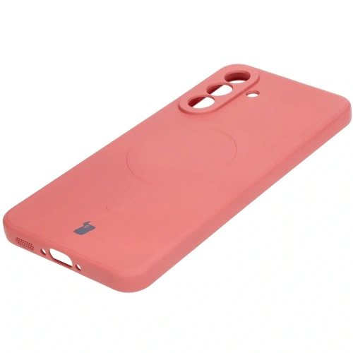 Kup Silikonové pouzdro s magnetickým kroužkem Bizon Case Silicone Magnetic Sq pro Samsung Galaxy A36 5G v barvě špinavě růžové - BIZ8276 - {ean13} - Sklep Home Screen