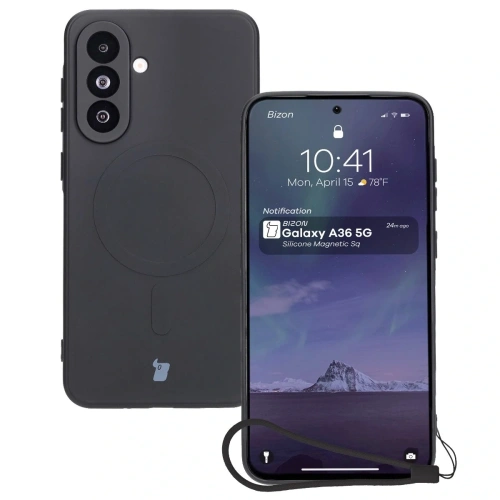 Buy Bizon Case Silicone Magnetic Sq Samsung Galaxy A36 5G black - BIZ8277 - {ean13} - Home Screen Store Europe