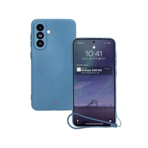 Buy Bizon Case Silicone Magnetic Sq Samsung Galaxy A36 5G navy blue - BIZ8278 - {ean13} - Home Screen Store Europe