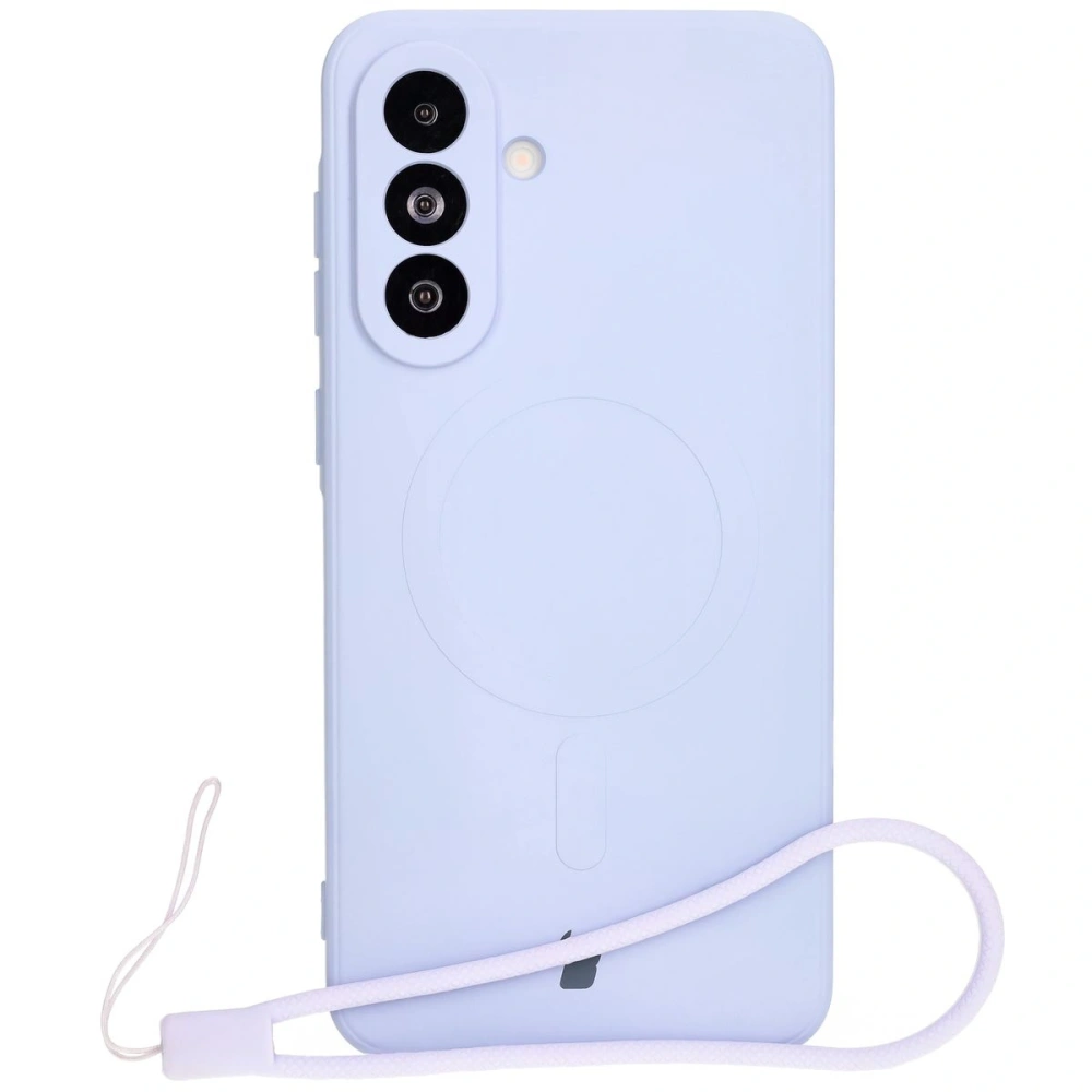 Silikonowe etui z pierścieniem magnetycznym Bizon Case Silicone Magnetic Sq do Samsung Galaxy A36 5G jasnofioletowe