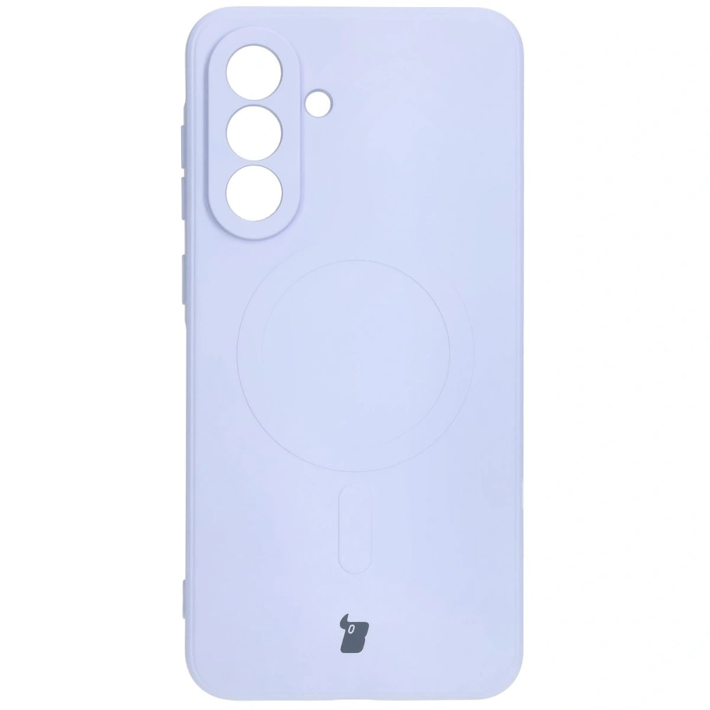 Silikonowe etui z pierścieniem magnetycznym Bizon Case Silicone Magnetic Sq do Samsung Galaxy A36 5G jasnofioletowe