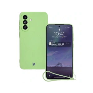 Buy Bizon Case Silicone Magnetic Sq Samsung Galaxy A36 5G light green - BIZ8281 - {ean13} - Home Screen Store Europe