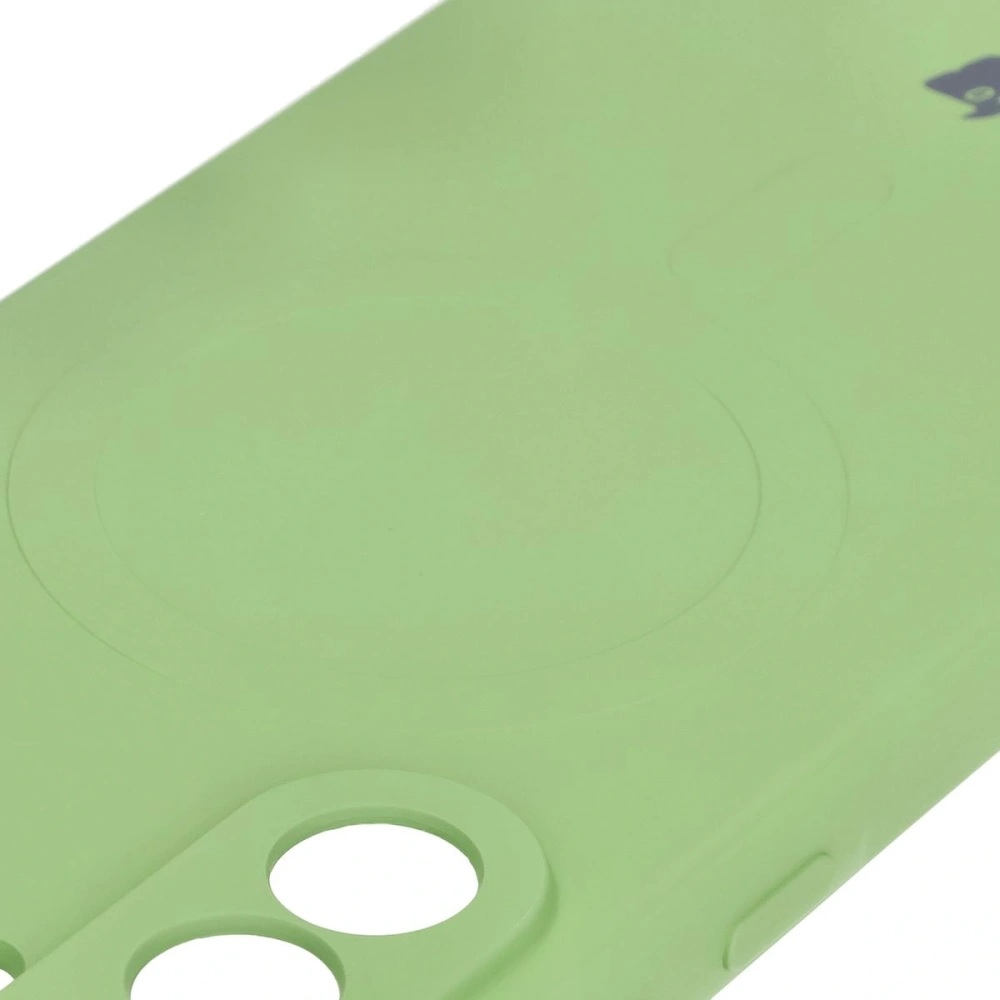 Silikonowe etui z pierścieniem magnetycznym Bizon Case Silicone Magnetic Sq do Samsung Galaxy A36 5G jasnozielone