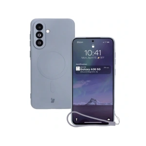 Buy Bizon Case Silicone Magnetic Sq Samsung Galaxy A36 5G grey - BIZ8282 - {ean13} - Home Screen Store Europe