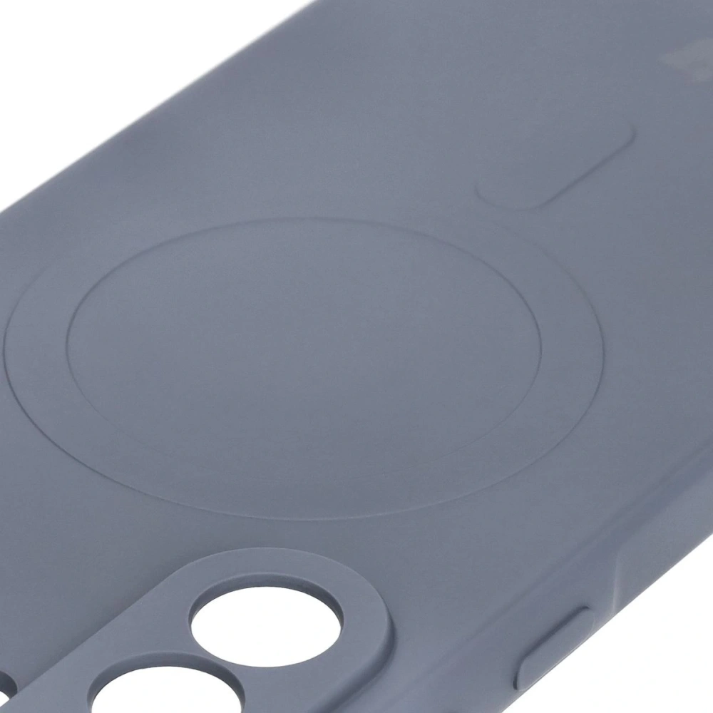 Silikonowe etui z pierścieniem magnetycznym Bizon Case Silicone Magnetic Sq do Samsung Galaxy A36 5G szare