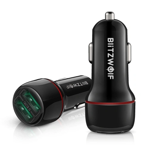 Kup Ładowarka samochodowa Blitzwolf BW-SD5, 25W, QC 3.0, 2x USB (czarna) - BLZ226BLK - {ean13} - Sklep Home Screen