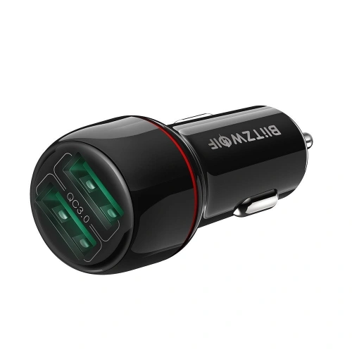 Kup Ładowarka samochodowa Blitzwolf BW-SD5, 25W, QC 3.0, 2x USB (czarna) - BLZ226BLK - {ean13} - Sklep Home Screen