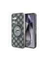 Etui Karl Lagerfeld Button Karl&Choupette Heads On KL Pattern MagSafe do Samsung Galaxy S25 czarny