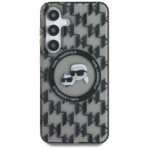 Kup Karl Lagerfeld Button Karl&Choupette Köpfe Auf KL Muster MagSafe Samsung Galaxy S25 schwarz - KLD21876 - {ean13} - Sklep Home Screen