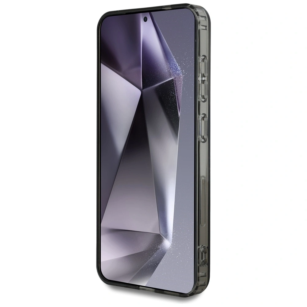 Etui Karl Lagerfeld Button Karl&Choupette Heads On KL Pattern MagSafe do Samsung Galaxy S25 czarny