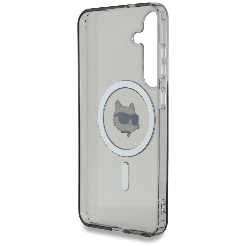 Etui Karl Lagerfeld Button Choupette Head Printed Logo MagSafe do Samsung Galaxy S25 czarny