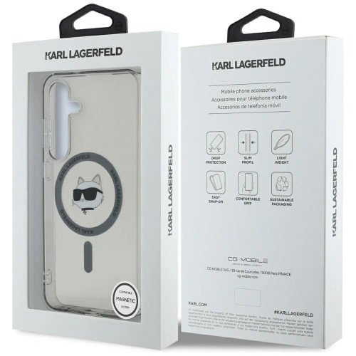 Kup Etui Karl Lagerfeld Button Choupette Head Printed Logo MagSafe do Samsung Galaxy S25 czarny - KLD21878 - {ean13} - Sklep Home Screen