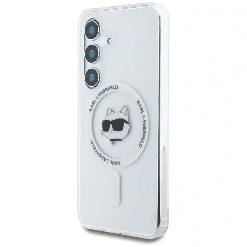Kup Etui Karl Lagerfeld Button Choupette Head Printed Logo MagSafe do Samsung Galaxy S25+ Plus bílý - KLD21879 - {ean13} - Sklep Home Screen