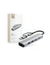 Tech-Protect HB03 HUB Adapter 5in1 USB-C + USB-A 2.0 + USB-A 3.0 + Ethernet RJ45 Gri Spațial