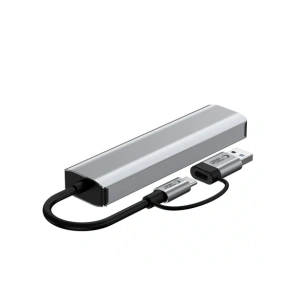 Kup Tech-Protect HB03 HUB Adapter 5in1 USB-C + USB-A 2.0 + USB-A 3.0 + Ethernet RJ45 Űrszürke - THP3864 - {ean13} - Sklep Home Screen