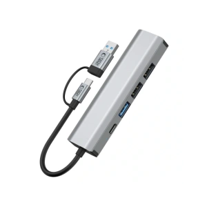 Kup Tech-Protect HB03 HUB Adapter 5in1 USB-C + USB-A 2.0 + USB-A 3.0 + Ethernet RJ45 Űrszürke - THP3864 - {ean13} - Sklep Home Screen
