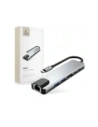 Kup Tech-Protect HB02 HUB Adapter 6in1 USB-C + USB-A 2.0 + USB-A 3.0 + HDMI 4K30Hz + Ethernet RJ45 + PD 100W Gri Spațial - THP3865 - {ean13} - Sklep Home Screen