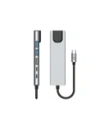 Kup Tech-Protect HB02 HUB Adapter 6in1 USB-C + USB-A 2.0 + USB-A 3.0 + HDMI 4K30Hz + Ethernet RJ45 + PD 100W Gri Spațial - THP3865 - {ean13} - Sklep Home Screen