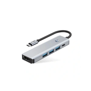 Kup Tech-Protect HB01 HUB Adapter 5in1 USB-C + USB-A 3.0 + HDMI 4K60Hz + PD 100W Űrszürke - THP3866 - {ean13} - Sklep Home Screen