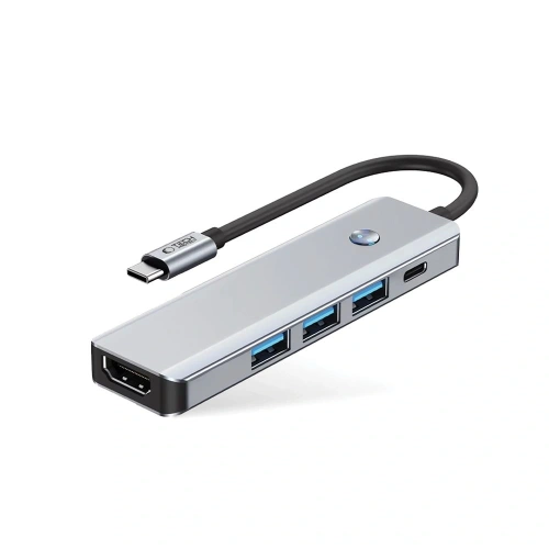 Kup Adapter Tech-Protect HB01 HUB 5in1 USB-C + USB-A 3.0 + HDMI 4K60Hz + PD 100W Space Grey - THP3866 - {ean13} - Sklep Home Screen