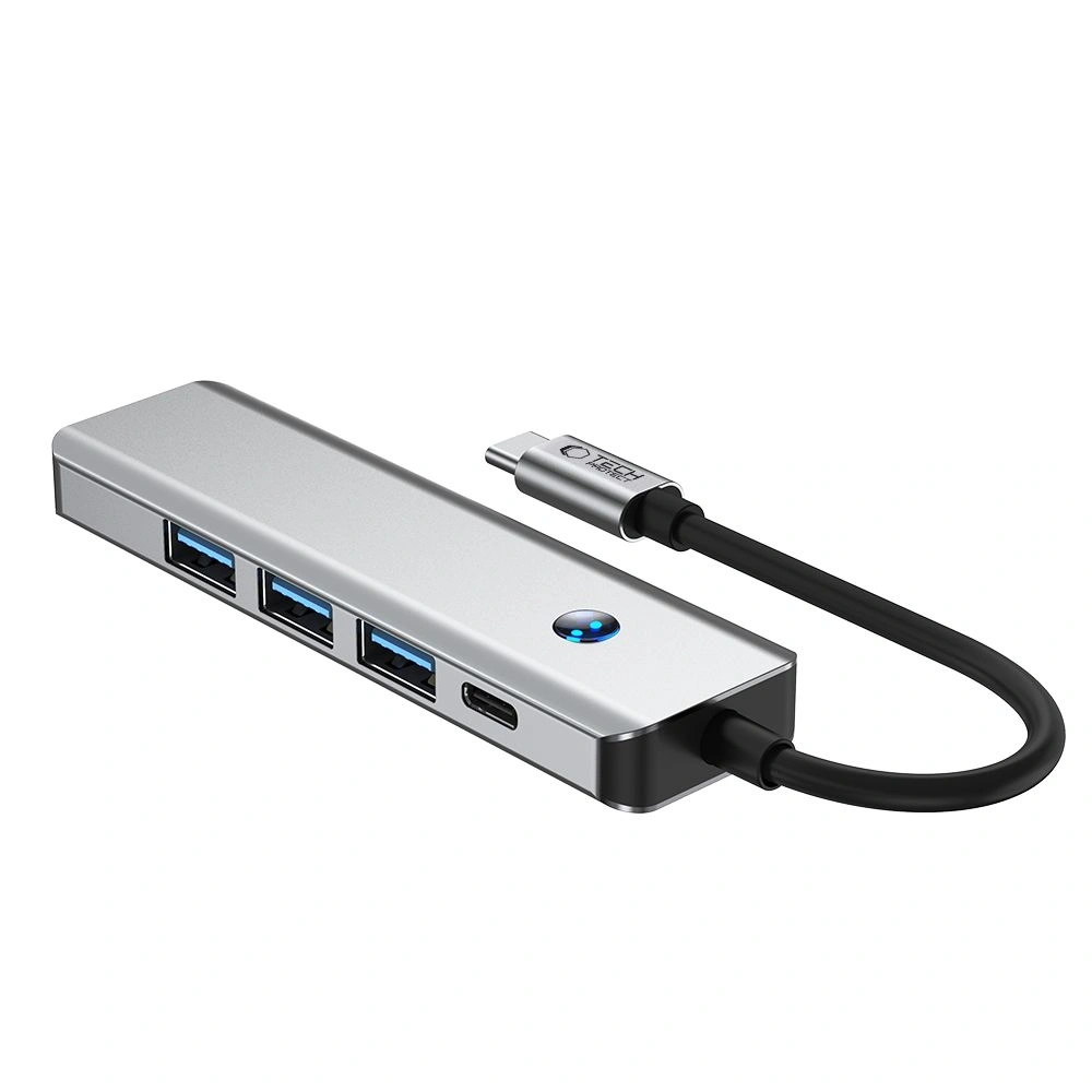Adapter Tech-Protect HB01 HUB 5in1 USB-C + USB-A 3.0 + HDMI 4K60Hz + PD 100W Space Grey