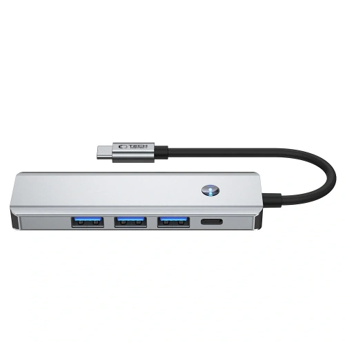 Kup Adapter Tech-Protect HB01 HUB 5in1 USB-C + USB-A 3.0 + HDMI 4K60Hz + PD 100W Space Grey - THP3866 - {ean13} - Sklep Home Screen