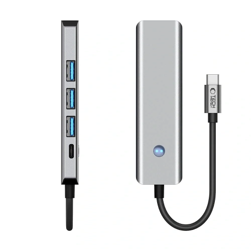 Kup Adapter Tech-Protect HB01 HUB 5in1 USB-C + USB-A 3.0 + HDMI 4K60Hz + PD 100W Space Grey - THP3866 - {ean13} - Sklep Home Screen