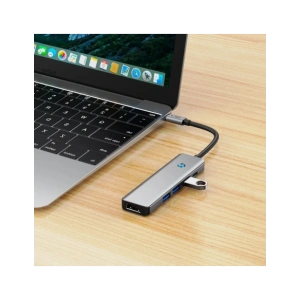 Kup Tech-Protect HB01 HUB Adapter 5in1 USB-C + USB-A 3.0 + HDMI 4K60Hz + PD 100W Űrszürke - THP3866 - {ean13} - Sklep Home Screen
