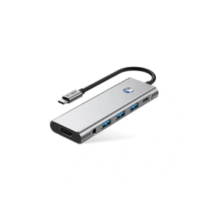 Kup Tech-Protect HB04 HUB Adapter 9in1 USB-C + USB-A 2.0 + USB-A 3.0 + HDMI 4K60Hz + SD/TF + PD 100W + Jack 3.5mm Űrszürke - THP3867 - {ean13} - Sklep Home Screen