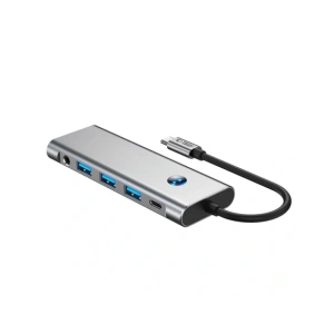 Kup Tech-Protect HB04 HUB Adapter 9in1 USB-C + USB-A 2.0 + USB-A 3.0 + HDMI 4K60Hz + SD/TF + PD 100W + Jack 3.5mm Űrszürke - THP3867 - {ean13} - Sklep Home Screen