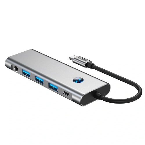 Kup Tech-Protect HB04 HUB Adapter 9in1 USB-C + USB-A 2.0 + USB-A 3.0 + HDMI 4K60Hz + SD/TF + PD 100W + Jack 3.5mm Gri Spațial - THP3867 - {ean13} - Sklep Home Screen