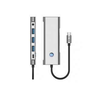 Kup Tech-Protect HB04 HUB Adapter 9in1 USB-C + USB-A 2.0 + USB-A 3.0 + HDMI 4K60Hz + SD/TF + PD 100W + Jack 3.5mm Űrszürke - THP3867 - {ean13} - Sklep Home Screen