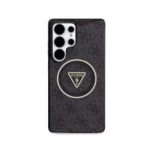 Kup Guess 4G Glitter Triangle Gombok MagSafe Samsung Galaxy S25 Ultra fekete - GUE4286 - {ean13} - Sklep Home Screen