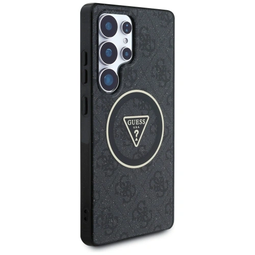 Kup Guess 4G Glitter Triangle Gombok MagSafe Samsung Galaxy S25 Ultra fekete - GUE4286 - {ean13} - Sklep Home Screen