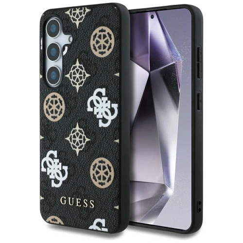 Kup Etui Guess 4G tištěný barevný vzor pivoňky MagSafe pro Samsung Galaxy S25 černý - GUE4287 - {ean13} - Sklep Home Screen
